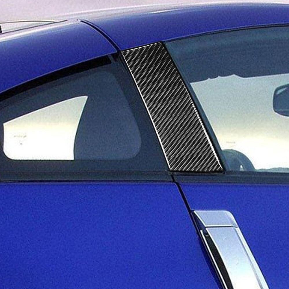 2¡ÁCarbon Fiber Door Window B Pillar Posts Panel Trim Fit for Nissan 350Z 2003-09