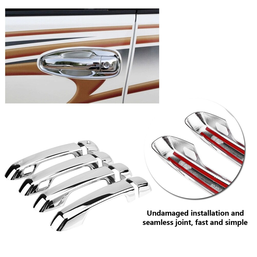 Hot 8pcs Car Chromium Electroplating Door Handle Cover Trim Parts For Land