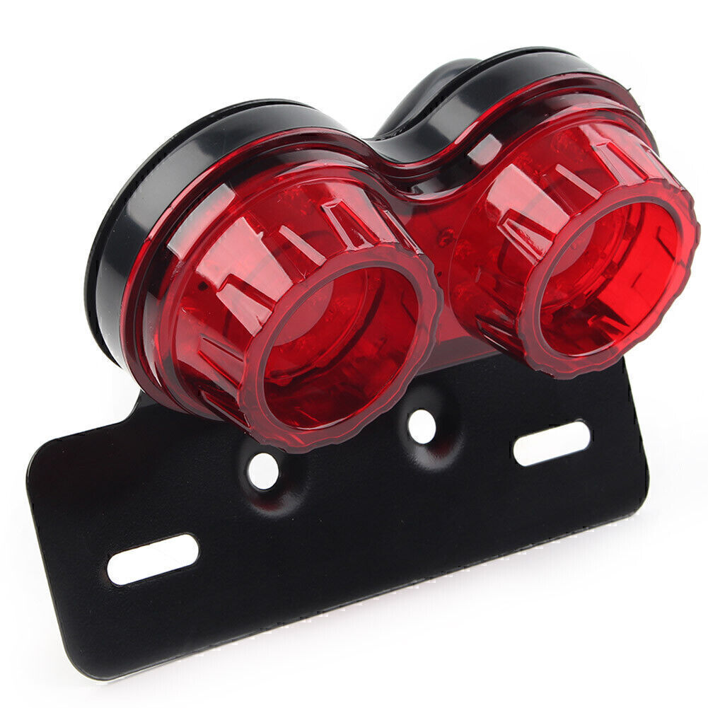 Red Integrated Tail Light Dual Turn Signal Brake License Plate Lamp Q