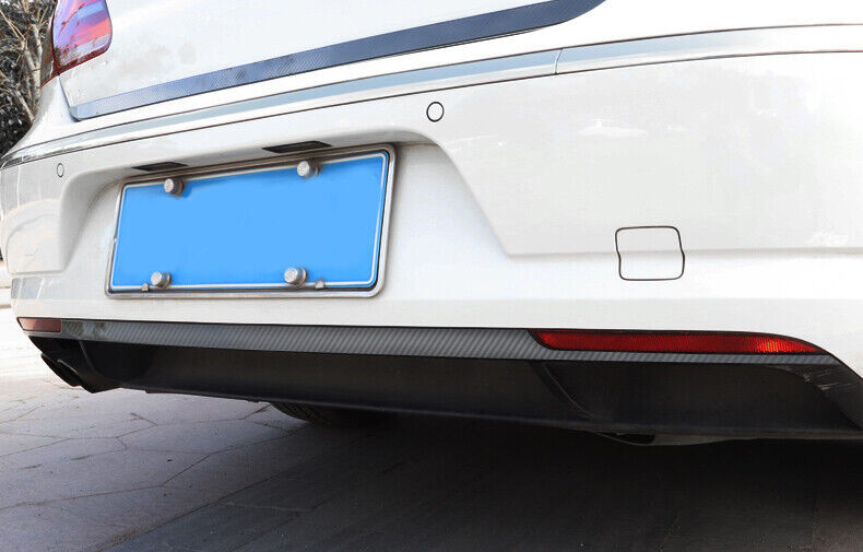 Steel Rear Bumper for Volkswagen CC Strip Protector Cover Carbon Fiber 2012-2017
