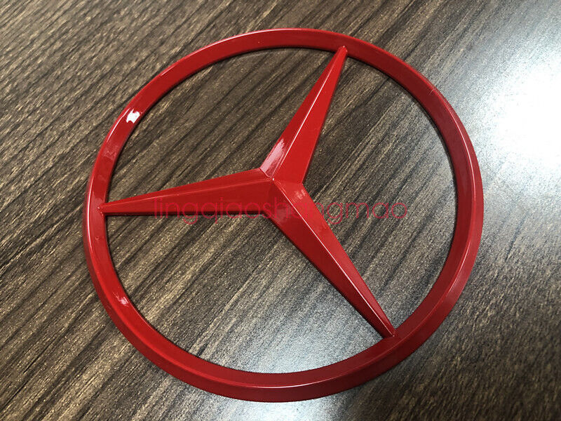 Trunk Star badge, glossy red back cover logo badge, for Mercedes GLC W253 AMG