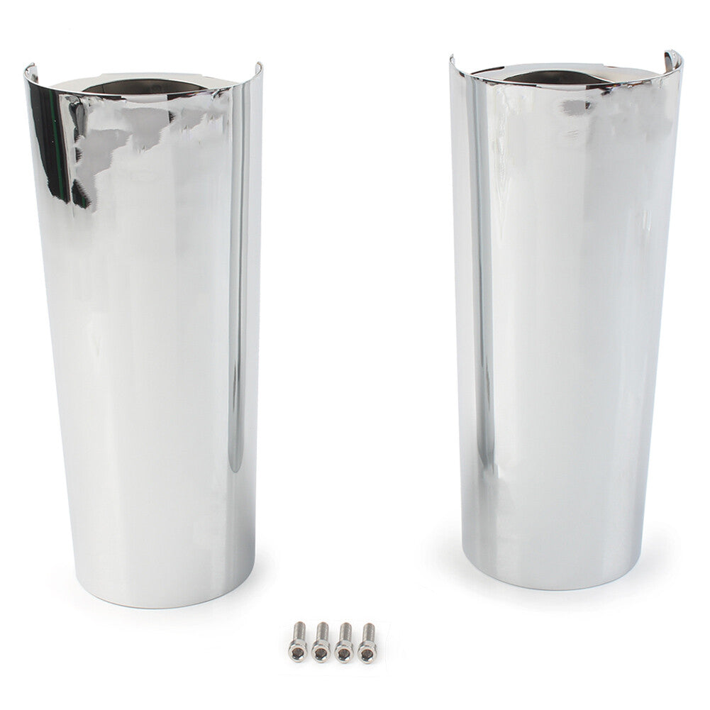 +2 Smooth Fork Tube Slider Covers Cowbells FITS for Harley Electra Tri Glide FLHX