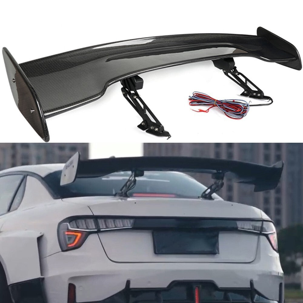 100 Real Carbon Fiber 56�Rear Trunk Spoiler Electric Racing Tail Wing GT Style Q