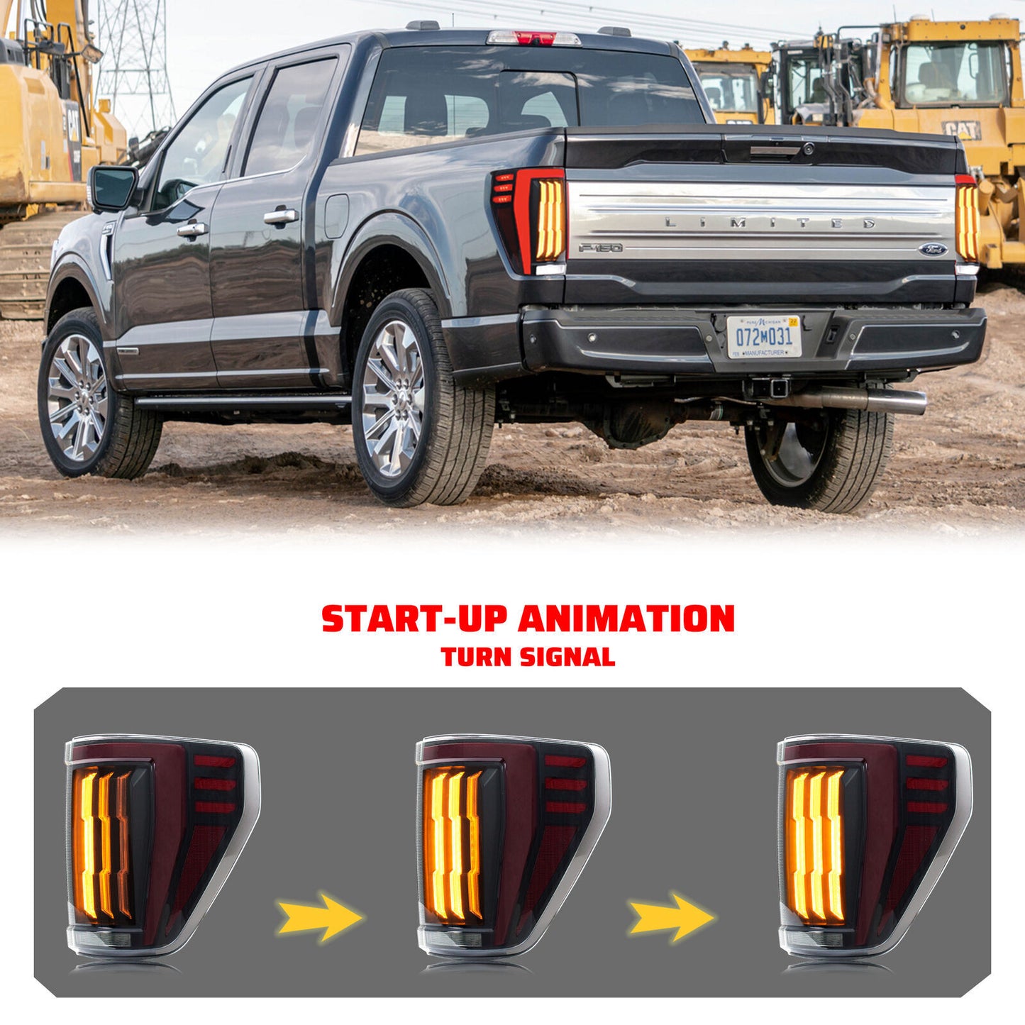 for Ford F-150 F150 XL STX 2021 2022 2023 Sequential Rear Lights