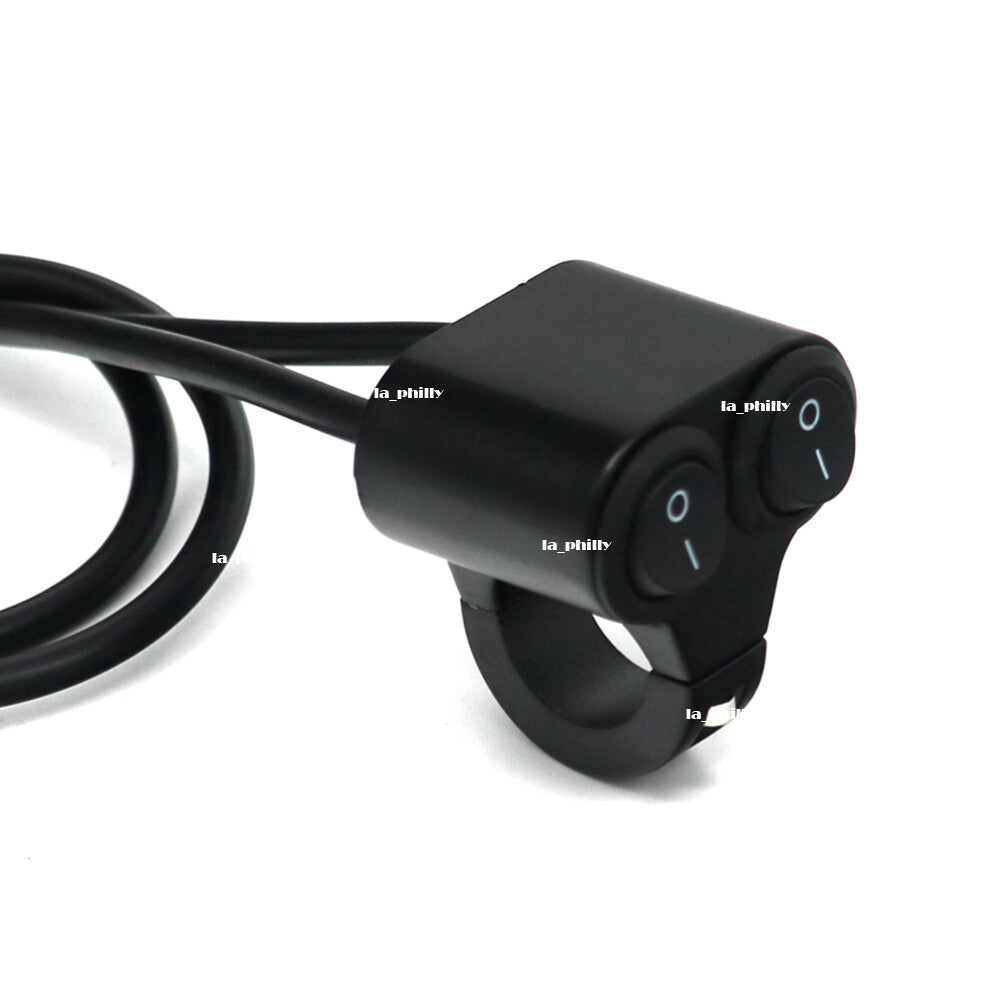 12V Motorcycle ATV Handlebar Dual On Off Switch 7/8Refit Headlight Button Q