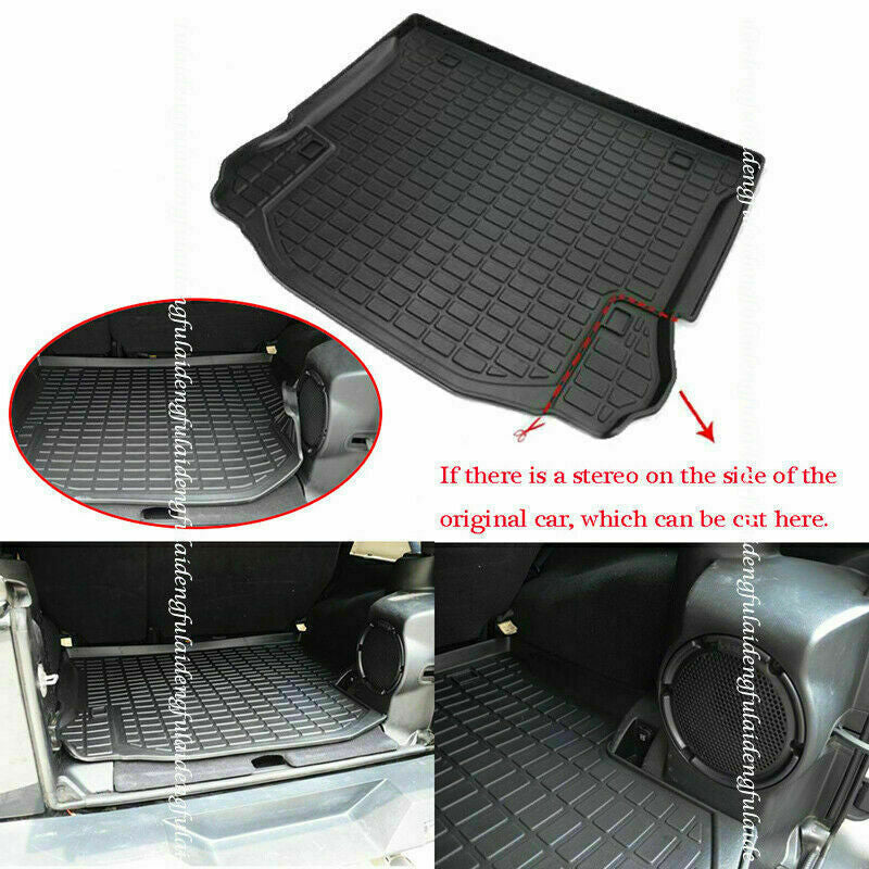 for Jeep for Wrangler JK 4dr 2008-17 TPO Rear Trunk Cargo Floor Tray Liner Boot Mat