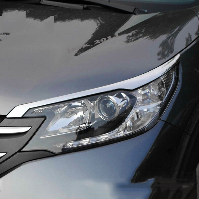 Front head light Eyebrow cover Trim Chrome trim for Honda CRV CR-V 2012 13 2014