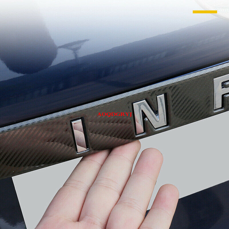 for Infiniti QX50 2019-24 Carbon Fiber Trunk Middle Tailgate Moulding Strip Trim