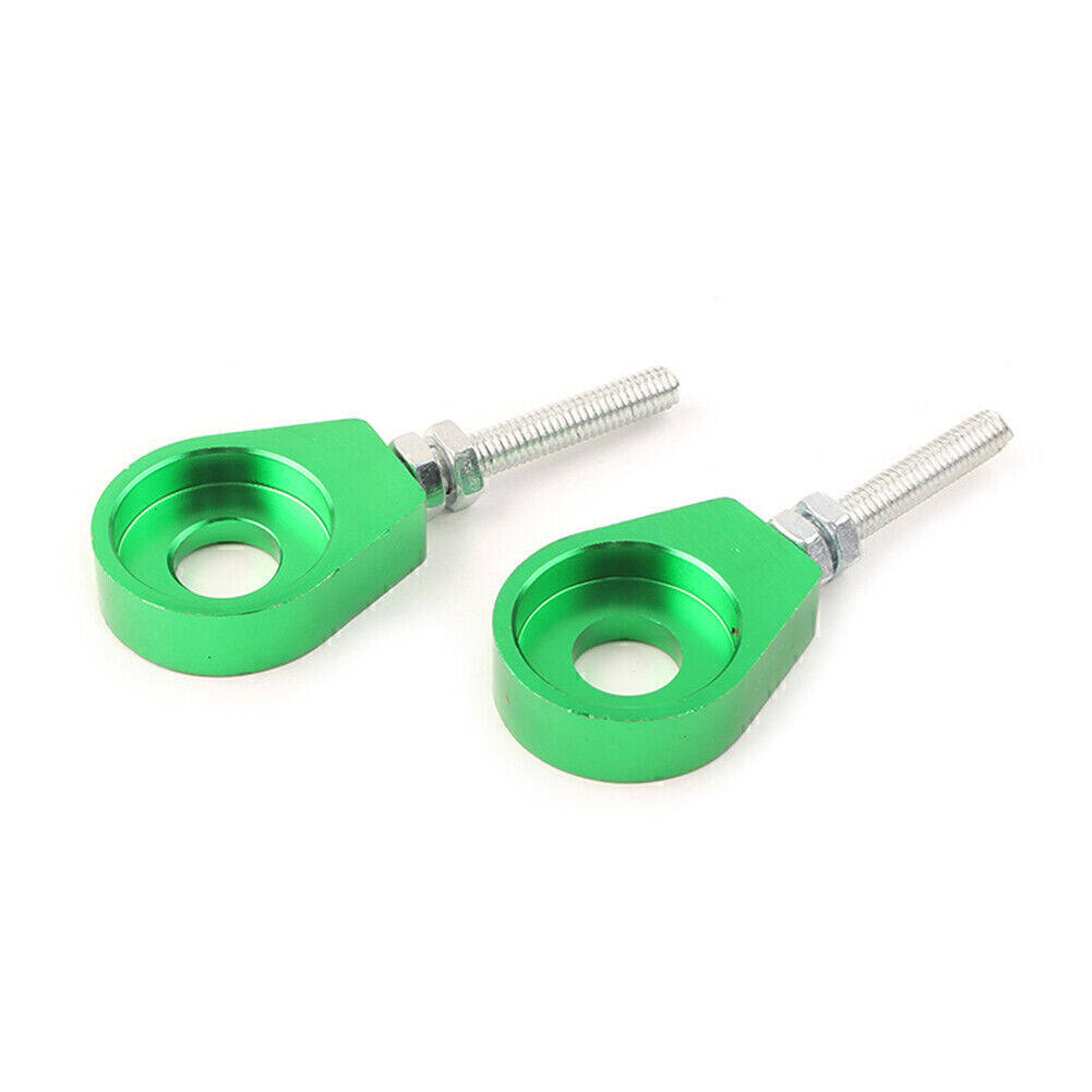 Green 12mm Chain Adjuster Block Tensioner Fit Pit Quad Dirt Bike ATV CRF50 2Pcs