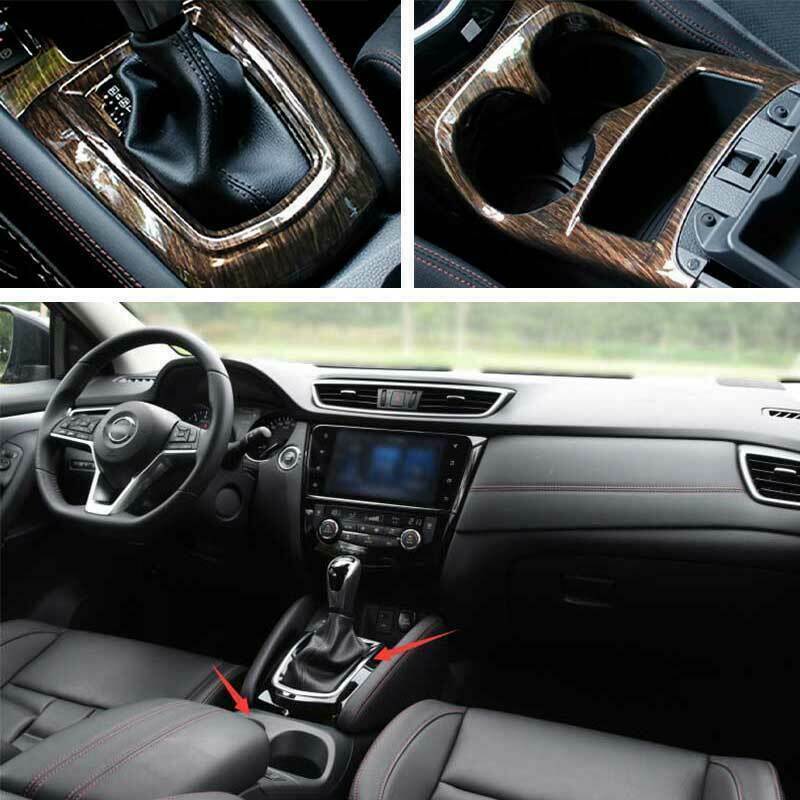 For Sentra 2020-2023 Wood Grain ABS Dashboard Air Outlet Cover Trims 5P v