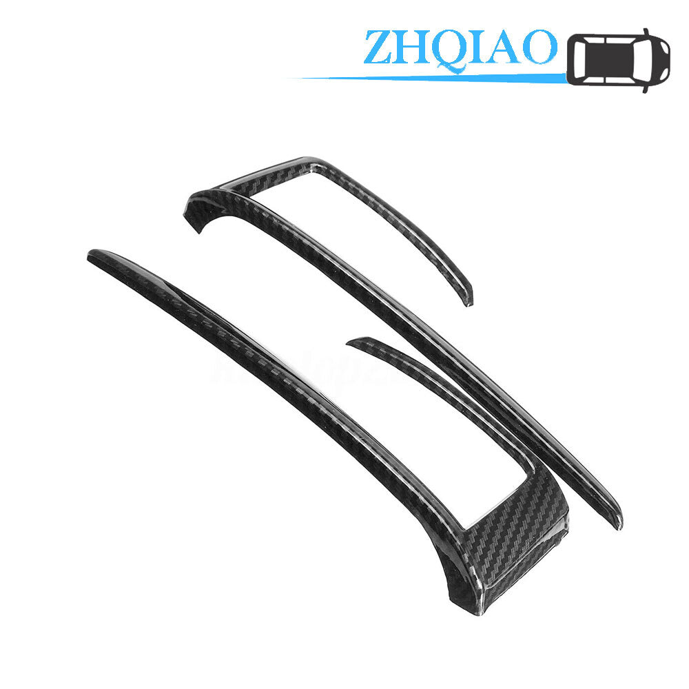 2PCS Carbon Fiber Gear Shift Frame Cover Trim Fits for Honda for Civic 10th 2016-2018