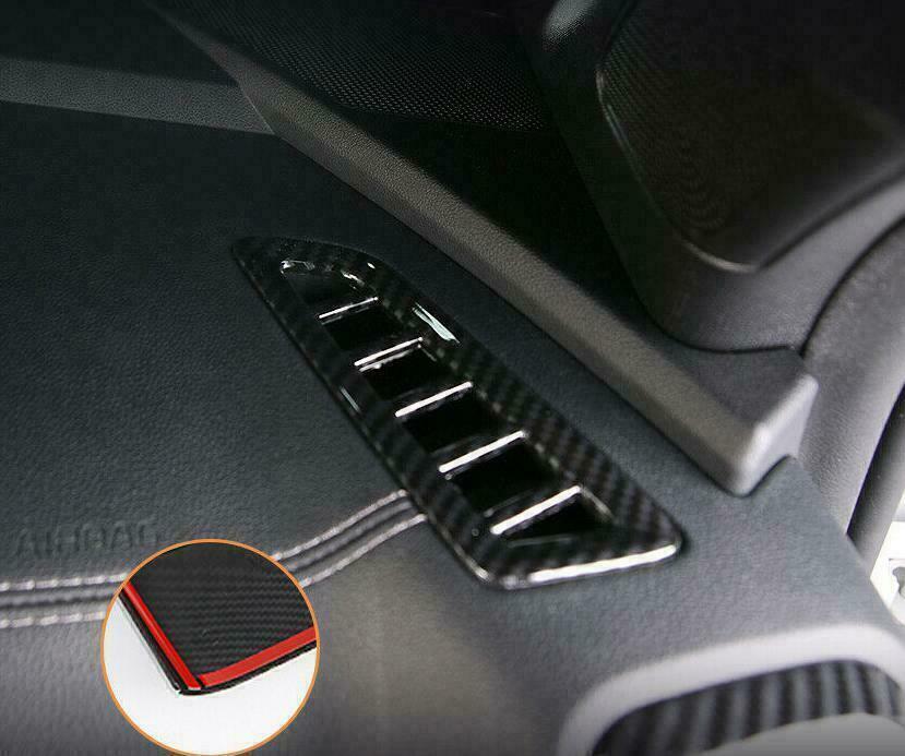 Carbon Fiber Front bumper Fog Light Cover Trim For Highlander 2020-2022 v