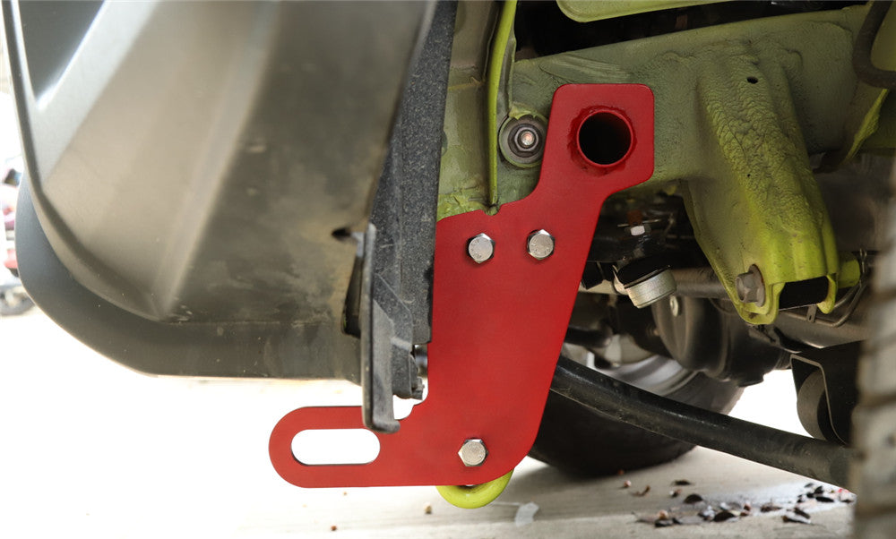 2¡Á Red Iron Car Front Bumper Trailer Towing Hook Kit for Suzuki for Jimny 2019-2022