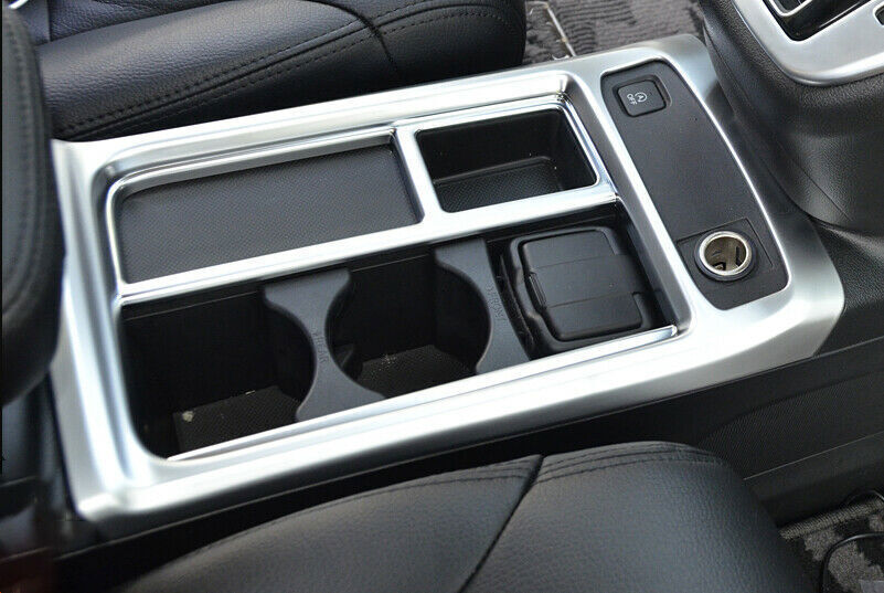 Middle Console Drinking Glass Trim 1 for Honda CRV CR-V 2012-2016 Matte Silver