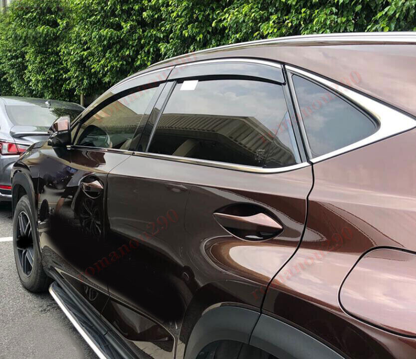 for Lexus NX200t 300h 15-21 Smoke Window Wind Visors Rain Guard Vent Deflectors