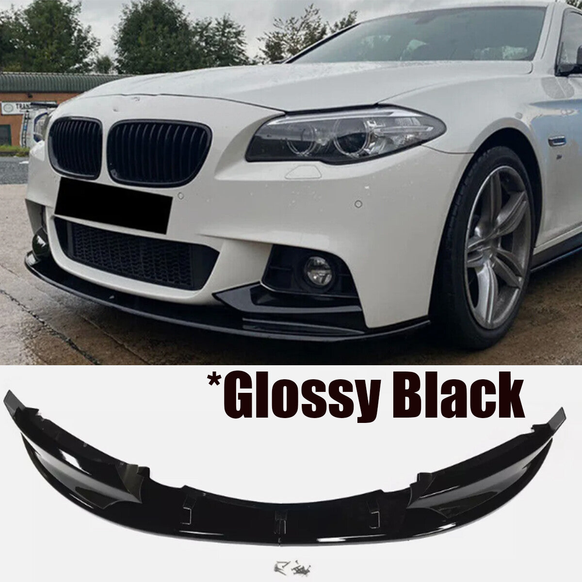 Front Bumper Spoiler Lip Gloss Black For 2017-2020 G30 M Sport Performance n