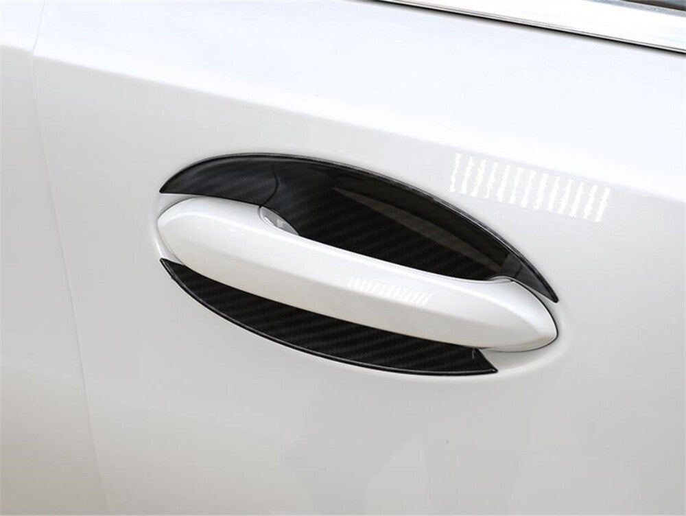 4¡ÁCarbon Fiber ABS Side Door Handle Bowl Trim for BMW 3 Series G20 G28 2020-2022