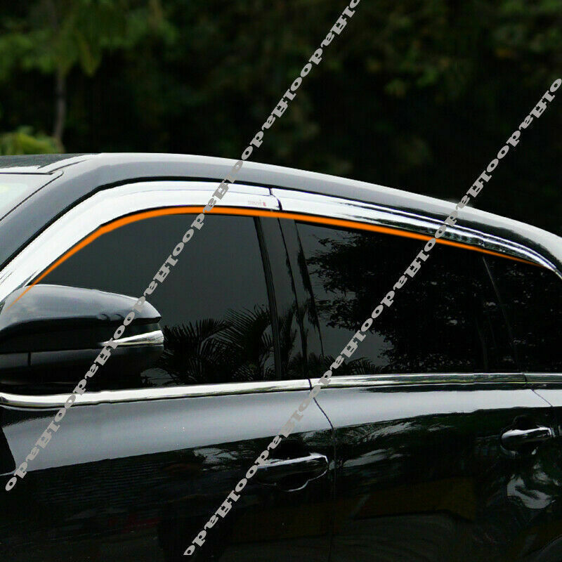 Exterior Window Visors Vent Sun Rain Guards Trim for Toyota highlander 2020-2024