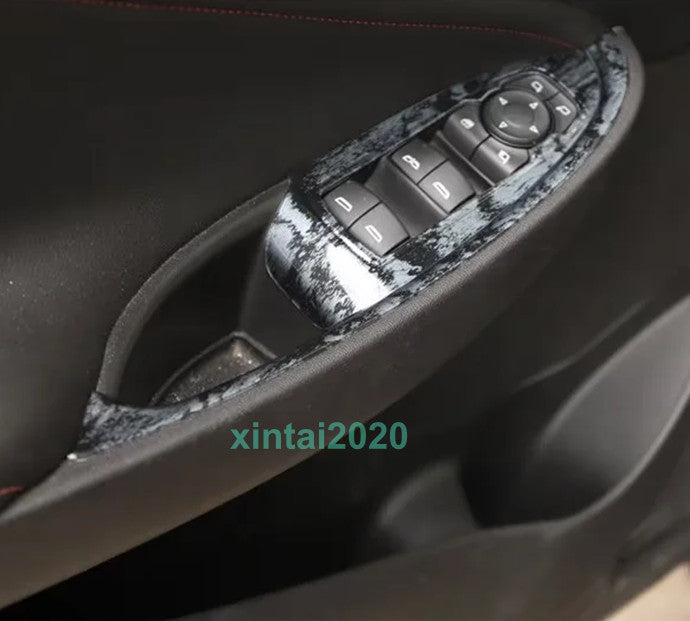 4X Black Wood Grain Window Switch Cover Trim Strip For 2016-24 for Chevrolet Malibu