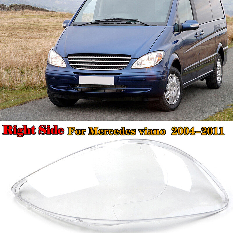 Transparent headlight lens protective cover shell for W639 Vito Viano 2004-10 Right - v