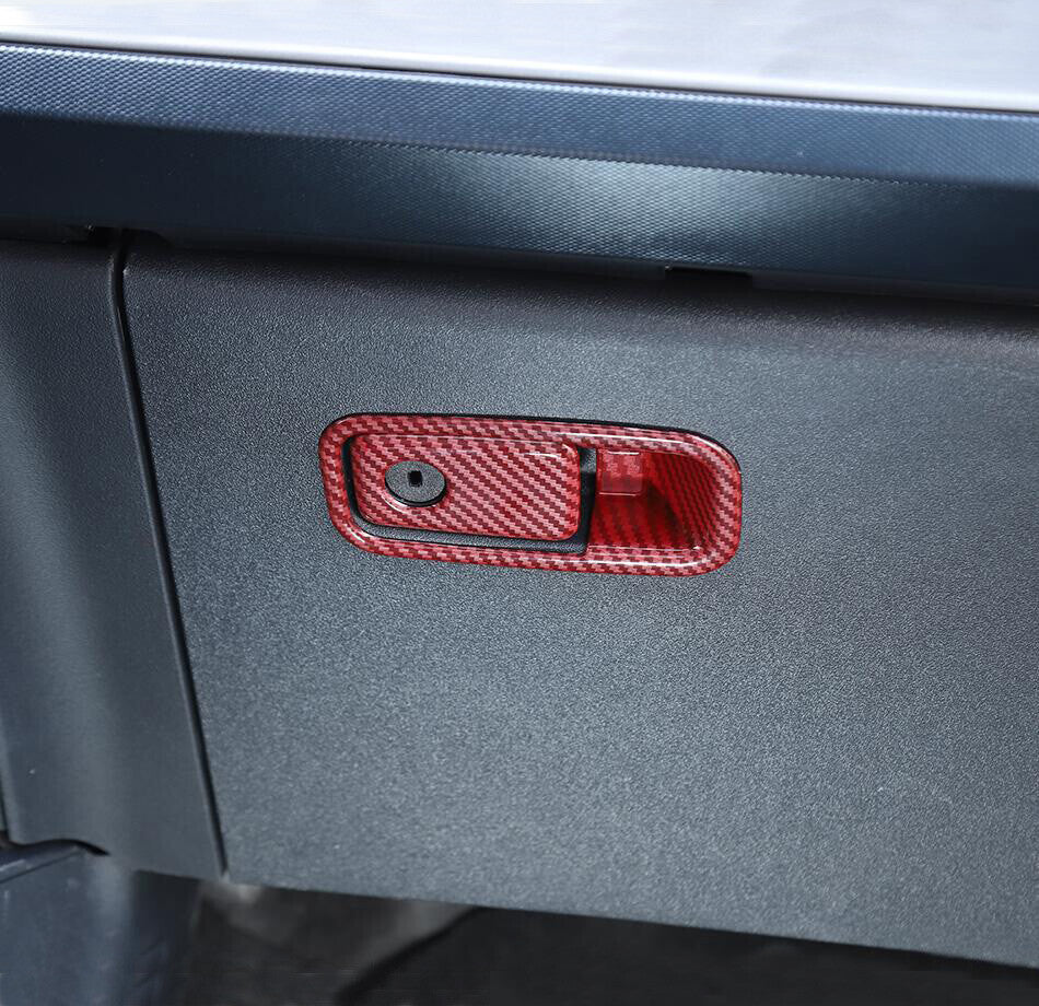 2P for Co -Pilot Storage Box Handle Trim For Bronco 21-23 Accessories Red Carbon v
