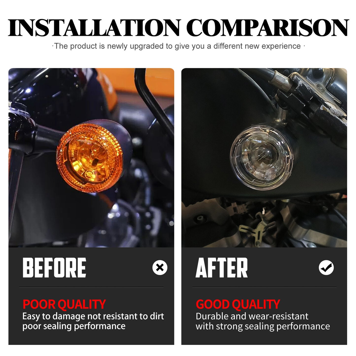 2x Turn Signal Light Clear Lens Bullet Style Covers for Harley Glide Sportster Q