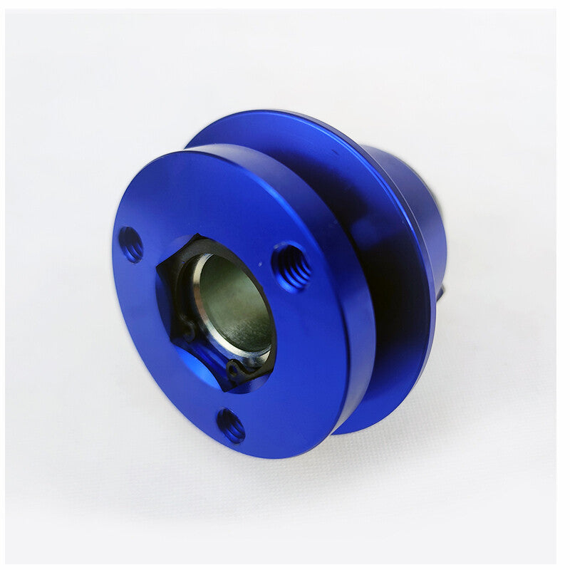 360¡ã Steering Wheel Quick Release Disconnect 3 Hole Hub Adapter Aluminum Blue