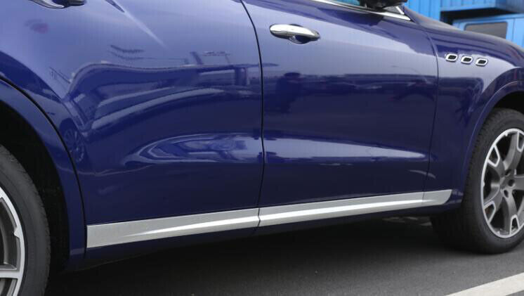 Matte Silver Body Door Side Molding Cover Trim 6P for Maserati for Levante 2017-2020