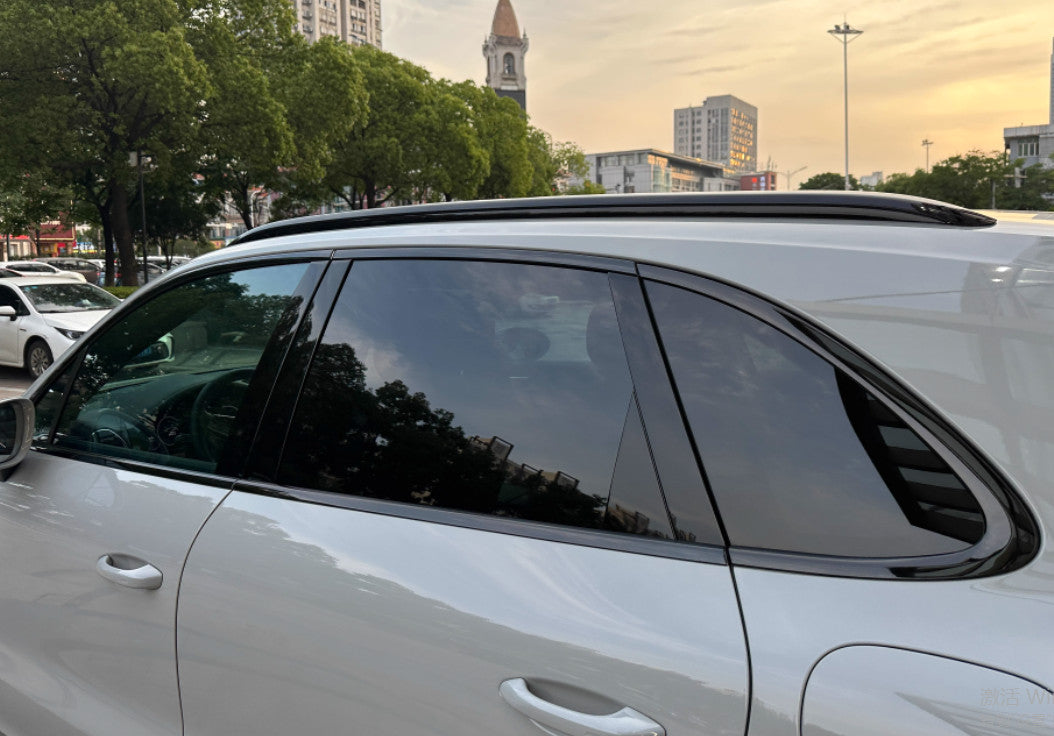 Exterior Car Windows Strips Cover Trim for Porsche for Cayenne Steel Black 2019-2024