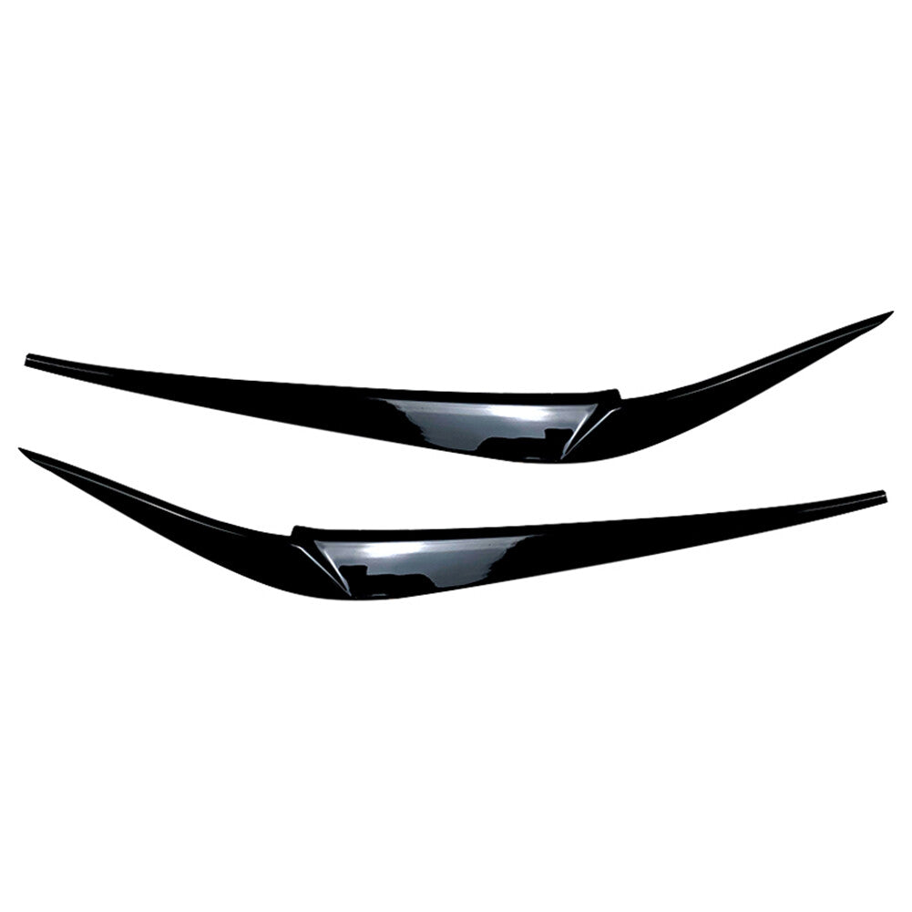 Headlight Eyebrow Eyelid Cover Trim for BMW X3 X4 G01 G02 2018-2021 Glossy Black