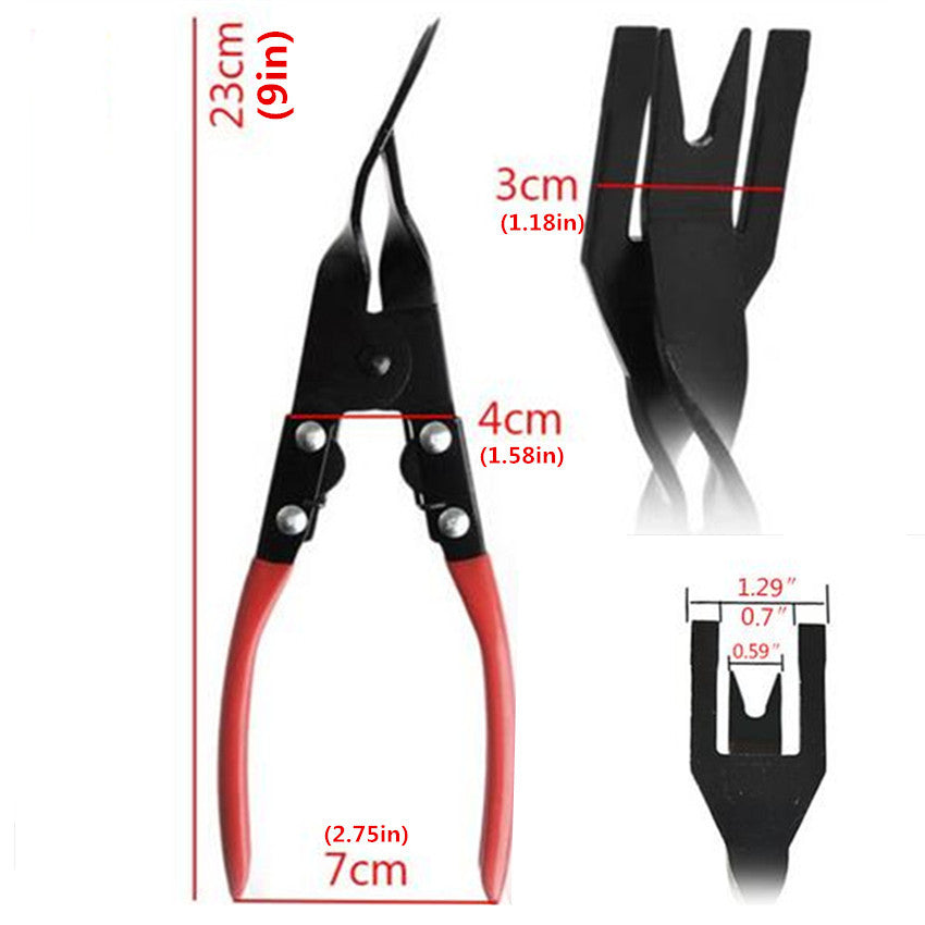 Car Clip Puller Plier Fastener Remover Panel Trim Upholstery Rivets Crowbar Tool