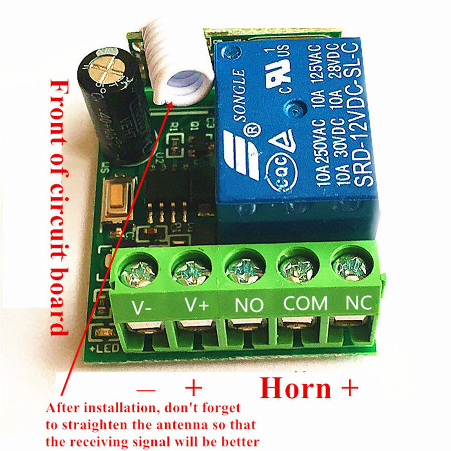 Universal 12V Car Truck Wireless Horn Button Car Steering Wheel Horn Button Kit