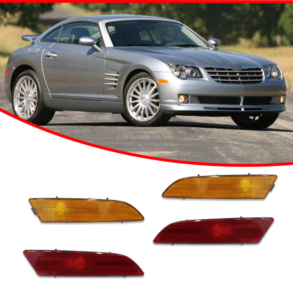 4-piece OE style front and rear side marker light kit suitable for 2004-08 for Chrysler Crossfire- v