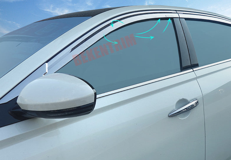 for Nissan Altima 2019-2022 Chrome Window Visor Vent Shades Sun Rain Guards 6P