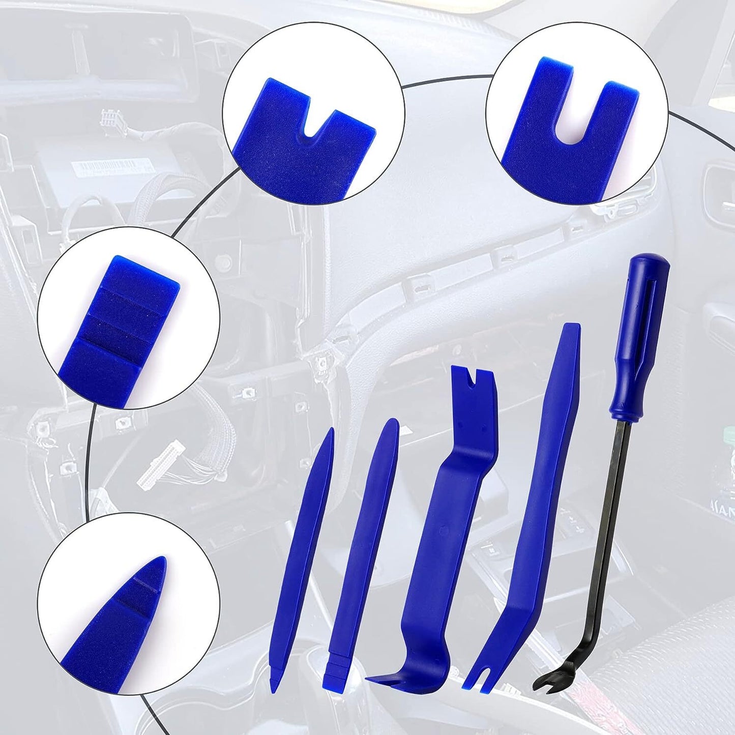 5-Piece Car Radio Door Panel Fastener Automatic Trim Removal Tool Kit