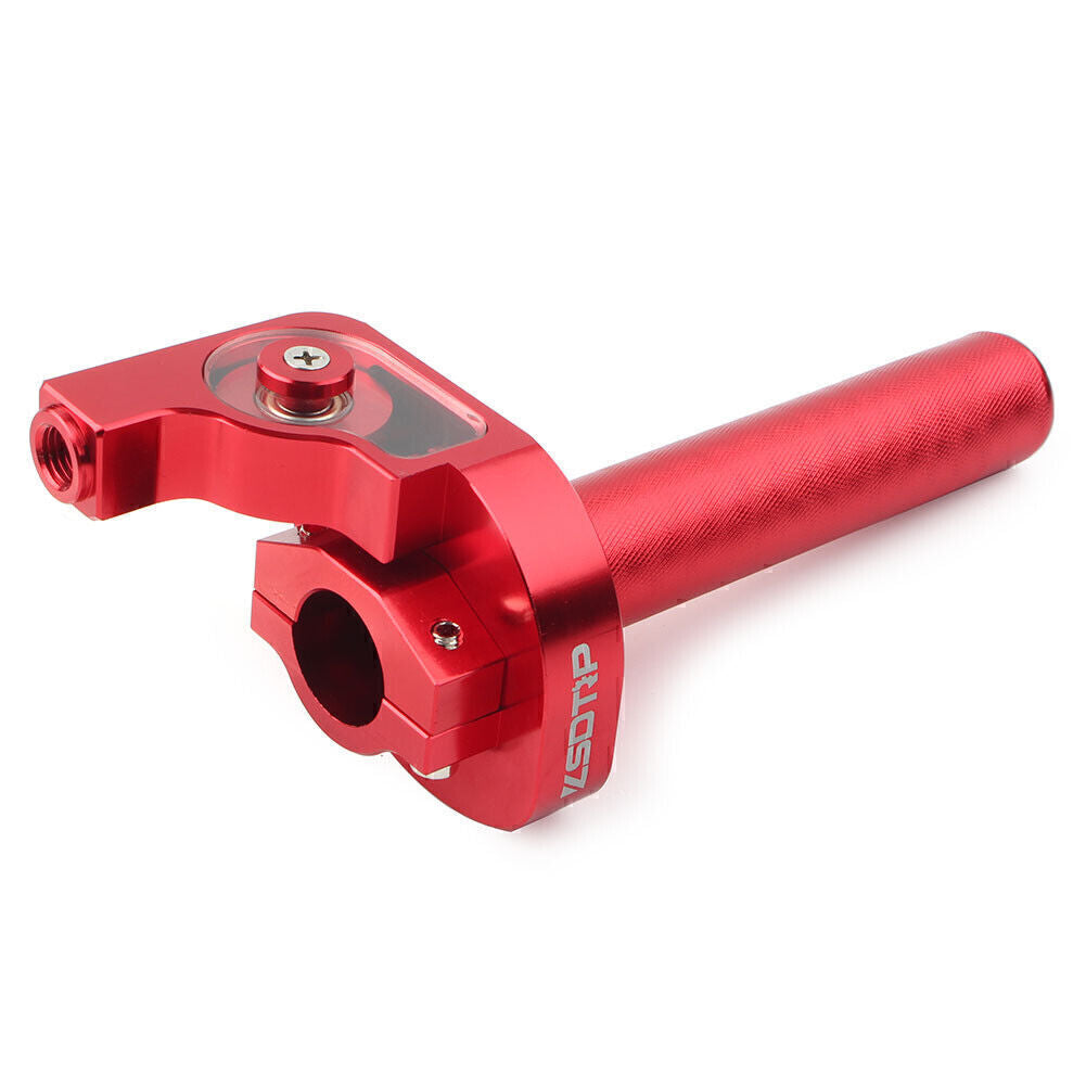 7/8'' CNC Motorcycle Handlebar Hand Grip Twist Throttle Accelerator Red Q