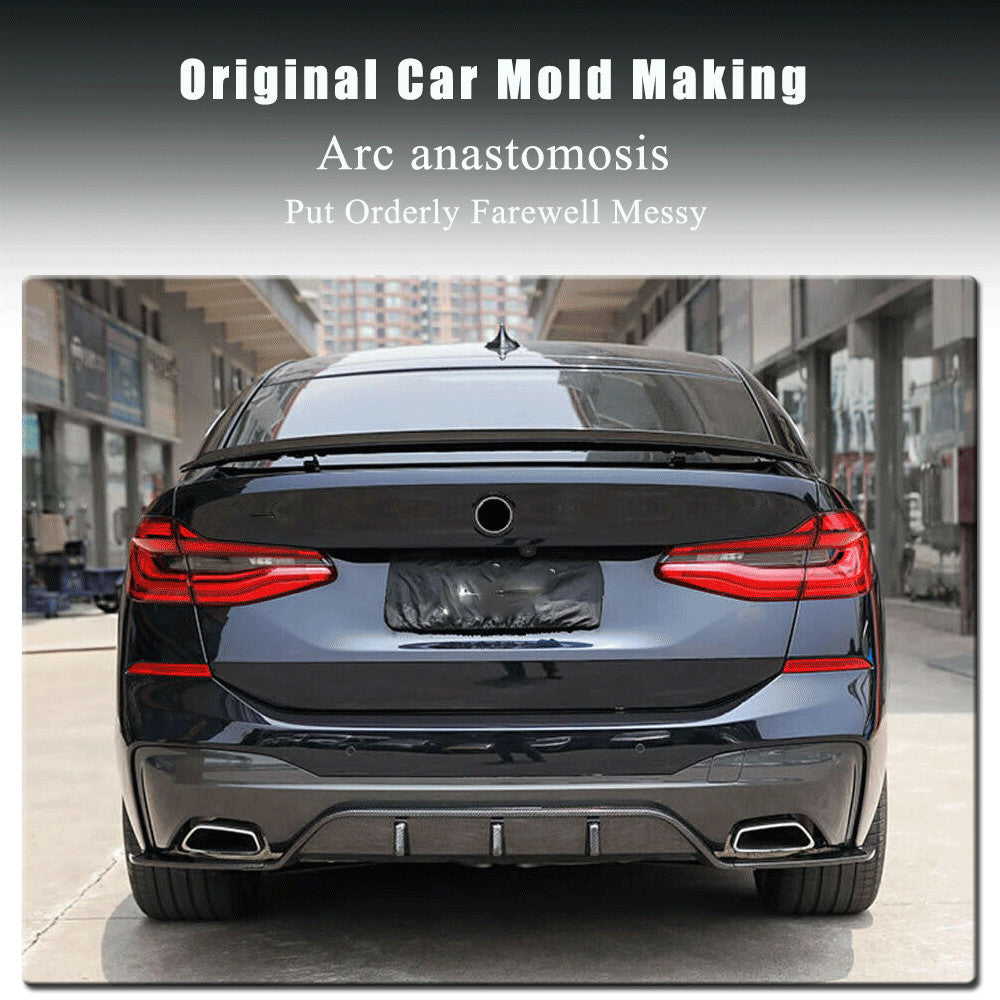 for BMW 6 Series GT G32 M-Sport Carbon Fiber Rear Bumper Diffuser Lip Spoiler