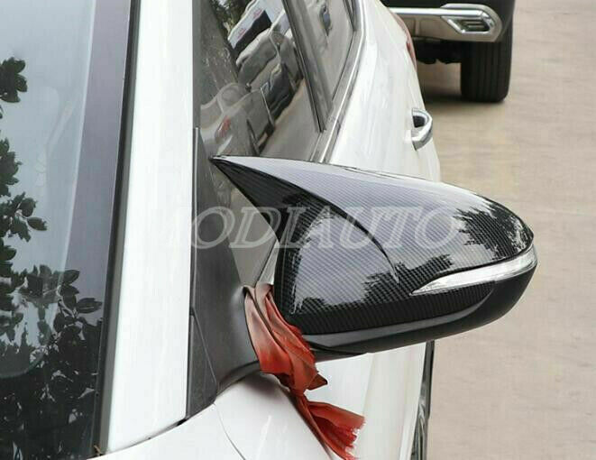 for Hyundai for Elantra 2017-2020 Car Carbon Fiber Look Rearview Mirror Cover Trim
