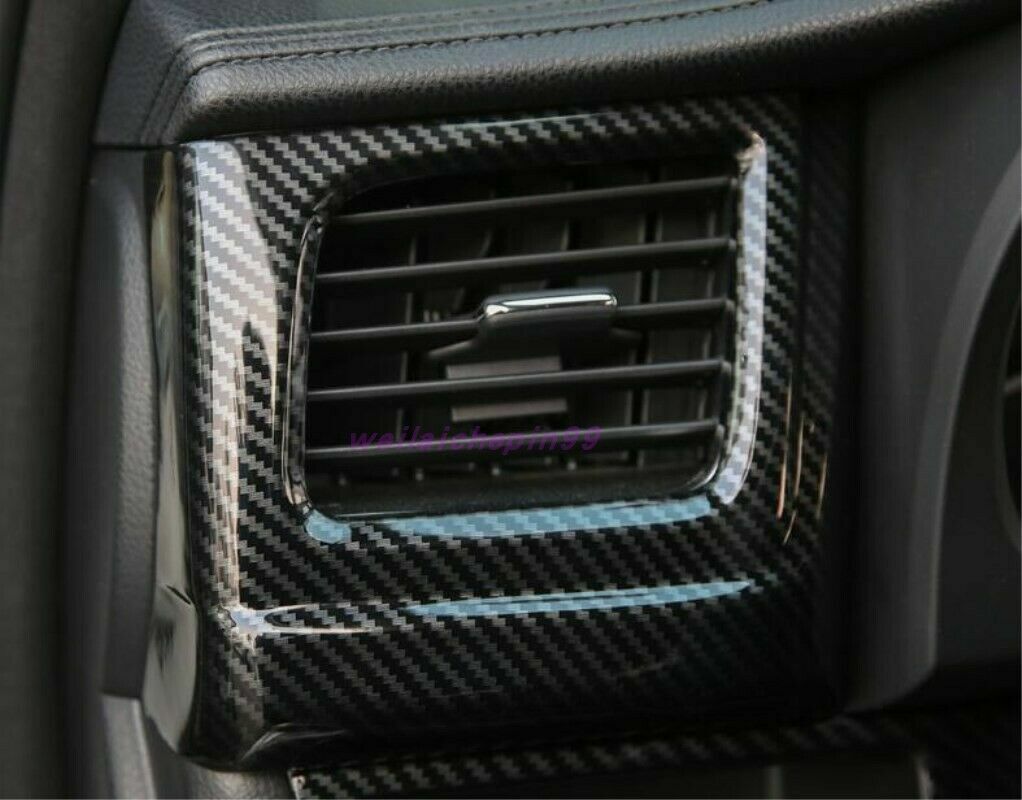 Carbon Fiber Inner Middle Air Vent Outlet Trim for Toyota Highlander 2014-2019