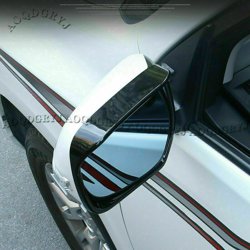 for Land Cruiser 2016-21 Glossy Black Rearview Mirror Frame Rain Guard Sun Visor