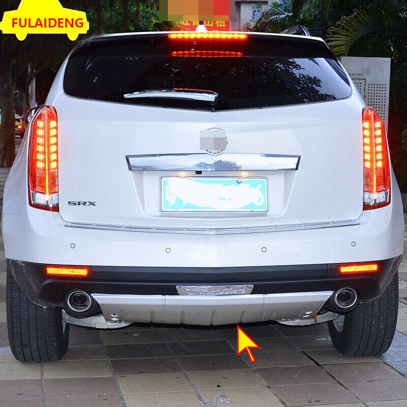 2X for Cadillac SRX 2010-2016 Car Silver FR Bumper Guard Plate Cover Trim Steel