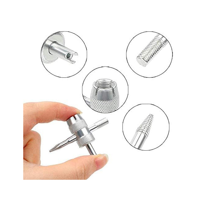 4-Way Tyre Valve Repair Core Key Tool Removal Car Motorbike Motorcycle Van Tyre Q