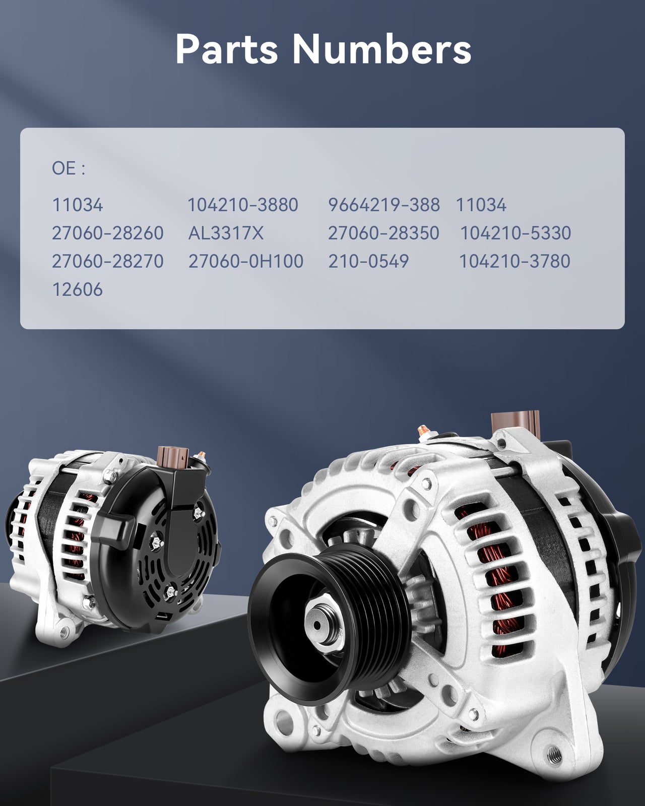 104210-3880 New Alternator Fit for 2004-2008 for Toyota Solara SE Coupe 2-Door 2.4L