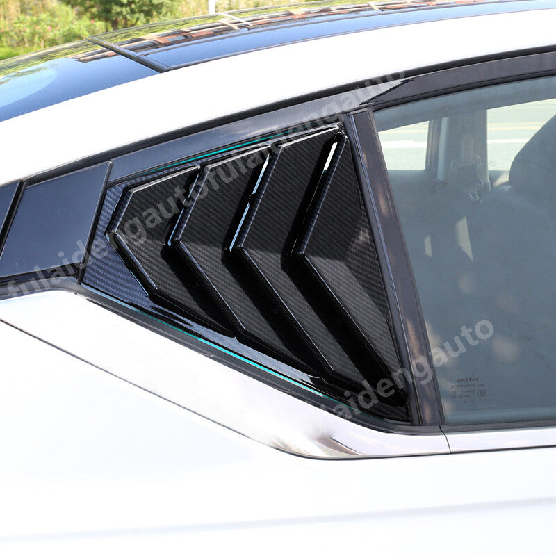 for Nissan Altima 2019-24 Carbon fiber Rear Side Window Vent shutter Cover trim