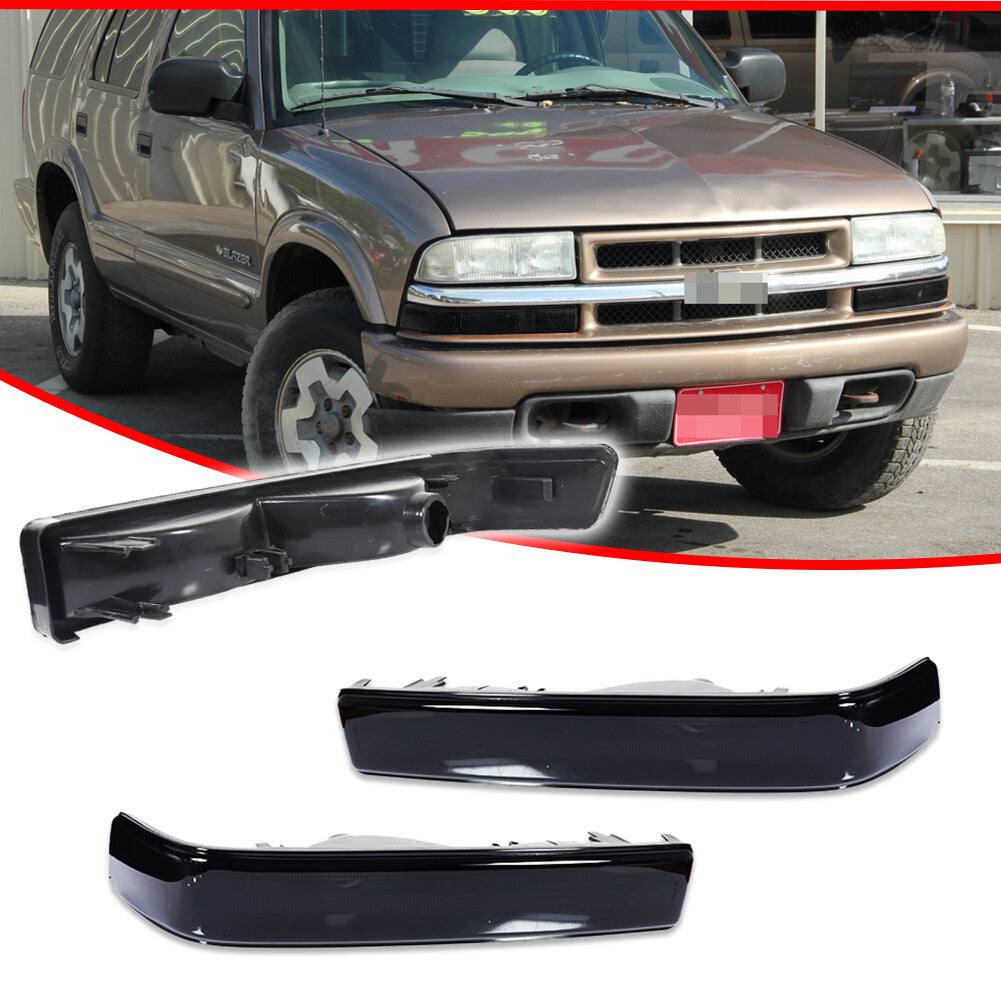 Smoke SideMarker Parking Light Lens for 98-04 for GMC S10 Blazer Sonoma- v