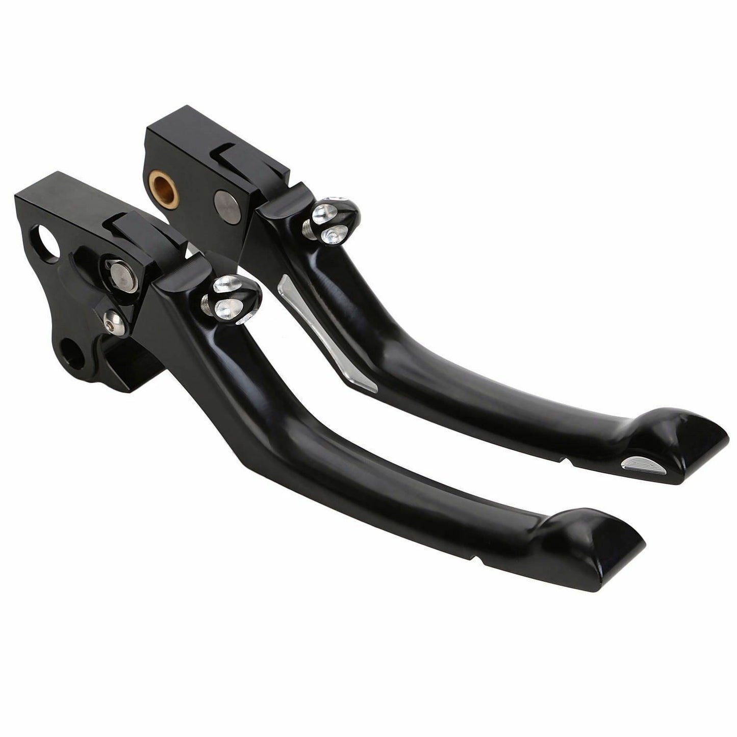 Black CNC Edge Cut Adjustable Brake Clutch Levers for Harley XL 883 1200 04-13 Q