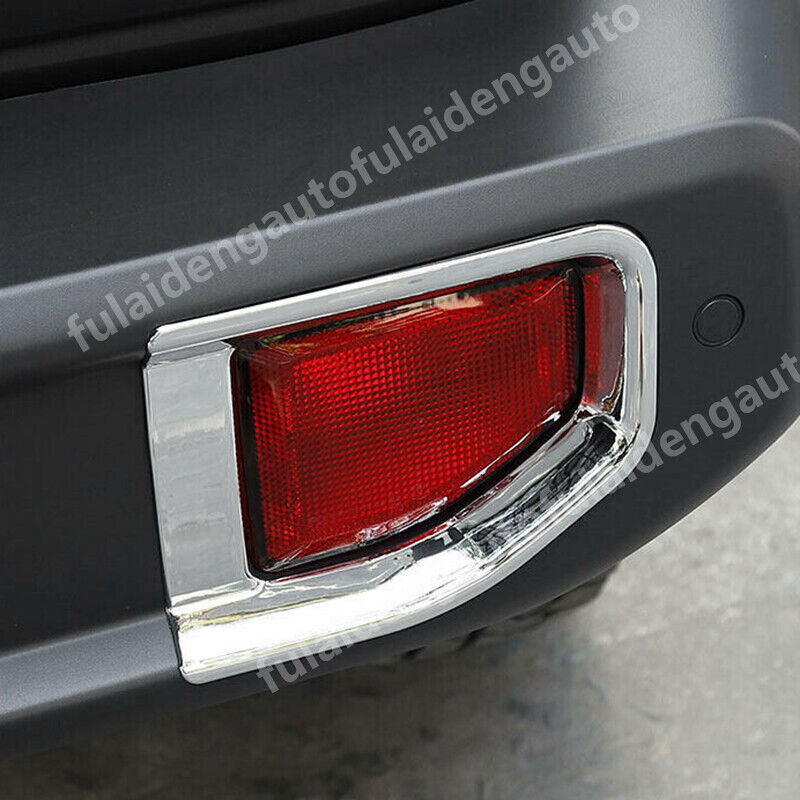 for Jeep for Wrangler JL 2018-2022 Chrome Car Rear Bumper Fog Light Lamp Frame Trim