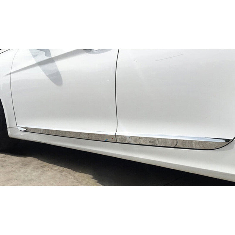 for Hyundai Sonata 2011-2014 Chrome Car Body Door Side Molding Sill Guard cover