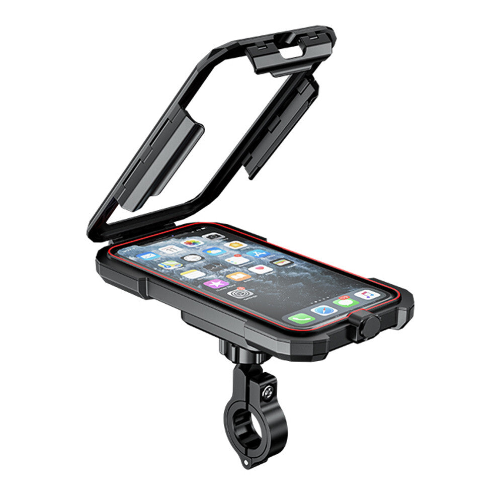 Motorcycle Mobile Phone Case Holder Waterproof Bike Case ABS Accessories Black Q