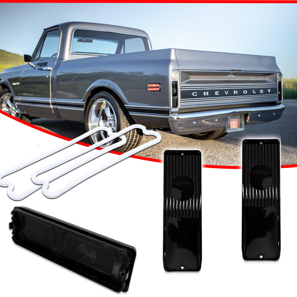 Tail Light Tail Light Lens with Washer Smoke Kit for 67-72 for GMC Truck Blazer - v